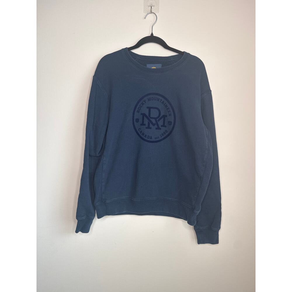 Rocky Mountaineer Canada Crewneck Sweatshirt Navy Logo Size XL 🌹